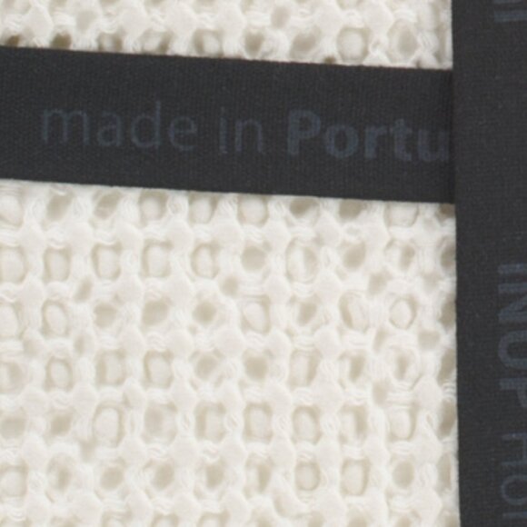 INUP MADE IN PORTUGAL Luxury Cream Waffle Cotton Ruffle Queen Coverlet Blanket - Picture 4 of 7